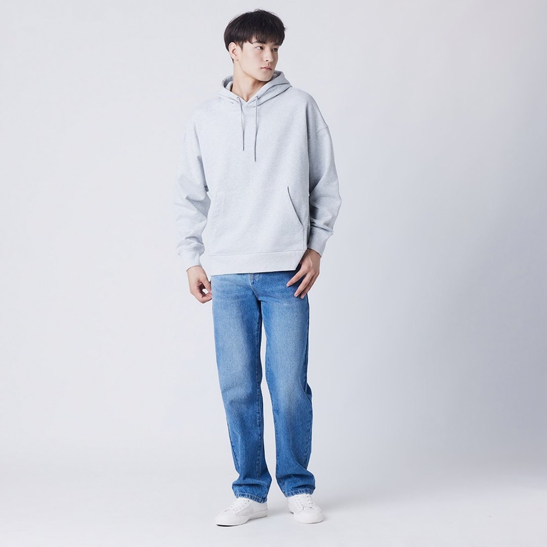 印花连帽卫衣 (Unisex) - 中性连帽卫衣/T 恤 - 棉．麻 灰色