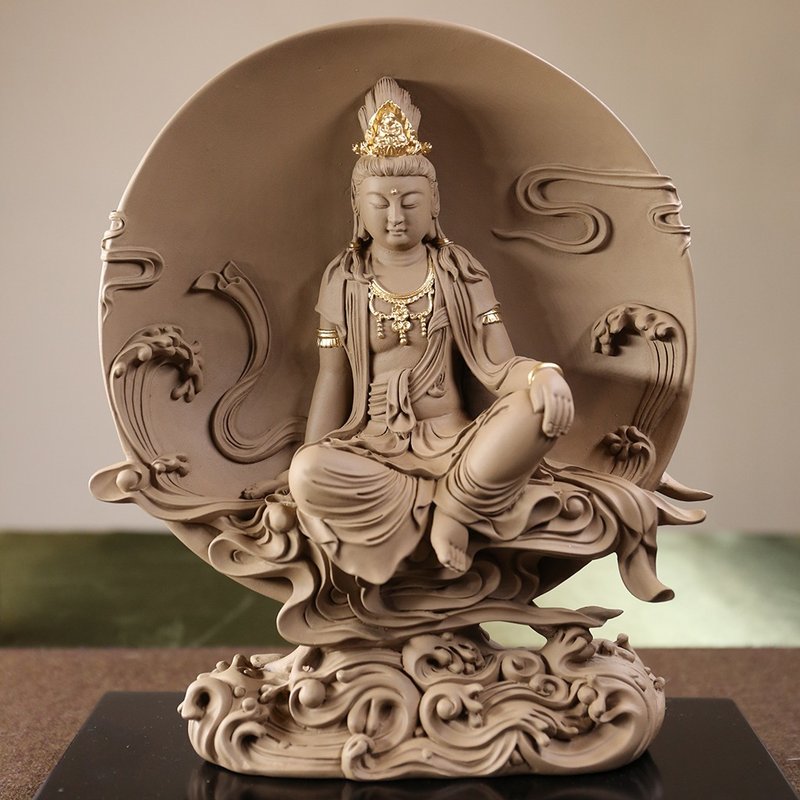 水月观音 - 玩偶/公仔 - 树脂 灰色