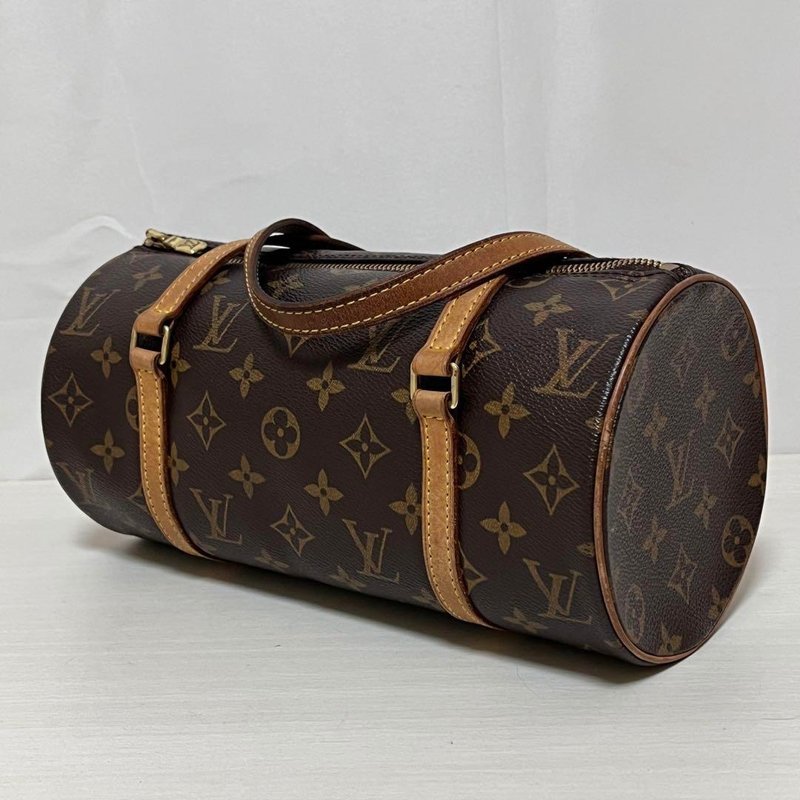 正品 Louis Vuitton Papillon 26 手提包 Monogram PVC 皮革 M51386 二手 - 手提包/手提袋 - 其他材质 咖啡色