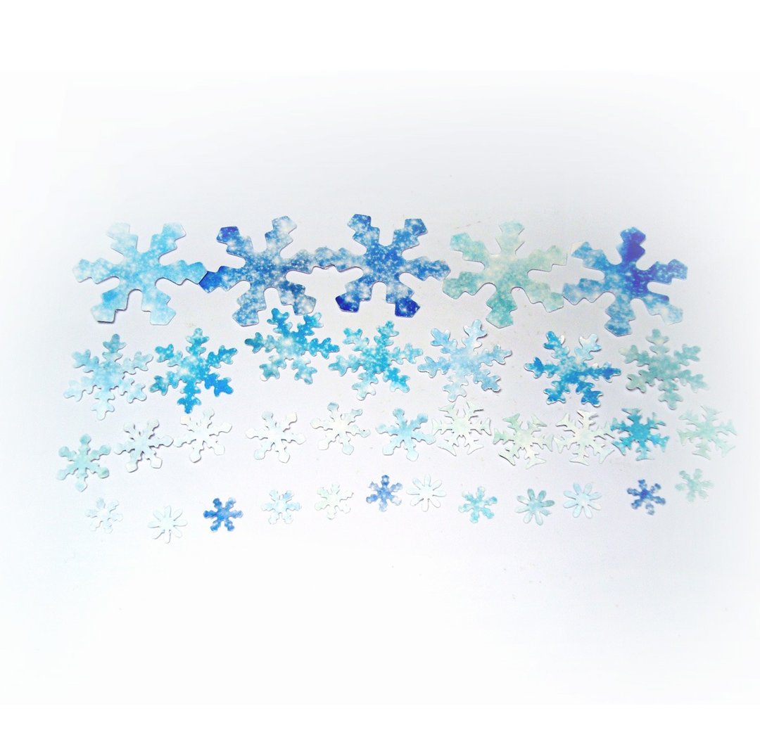 水彩宣染-贴纸包-雪花 - 贴纸 - 纸 蓝色