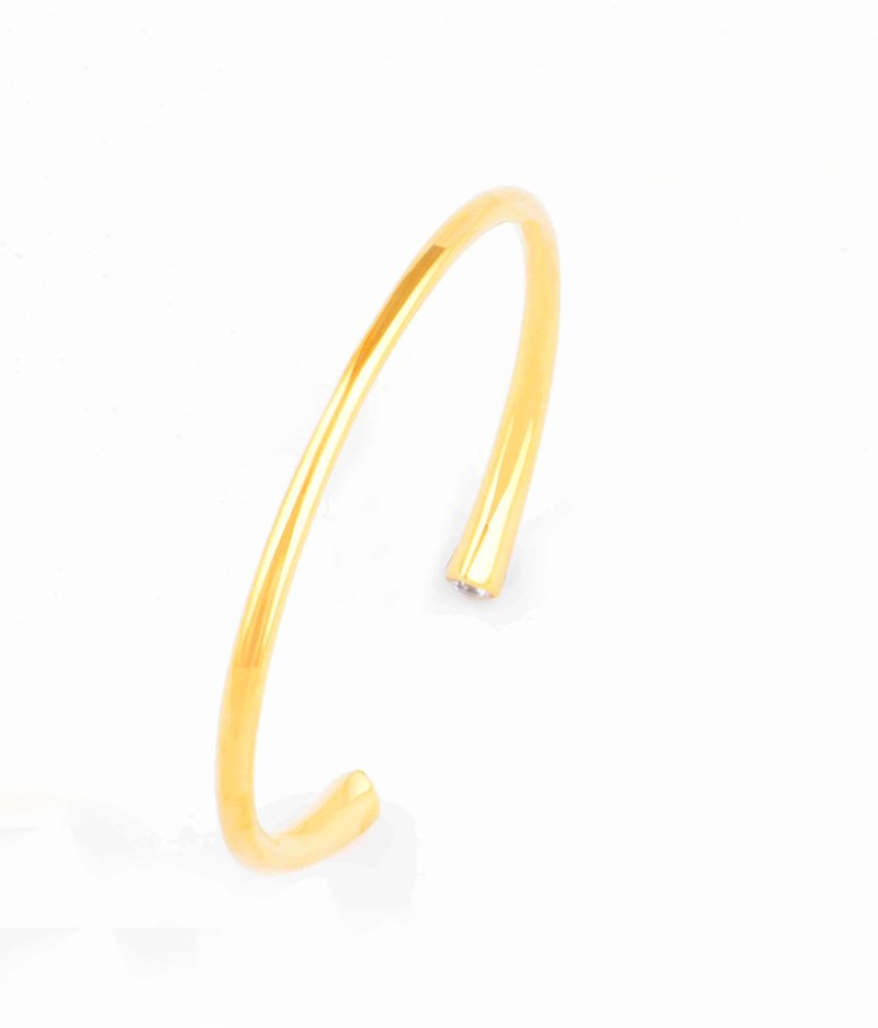 锆石 | 心心相印锆石手镯 (精钢) - 手链/手环 - 不锈钢 