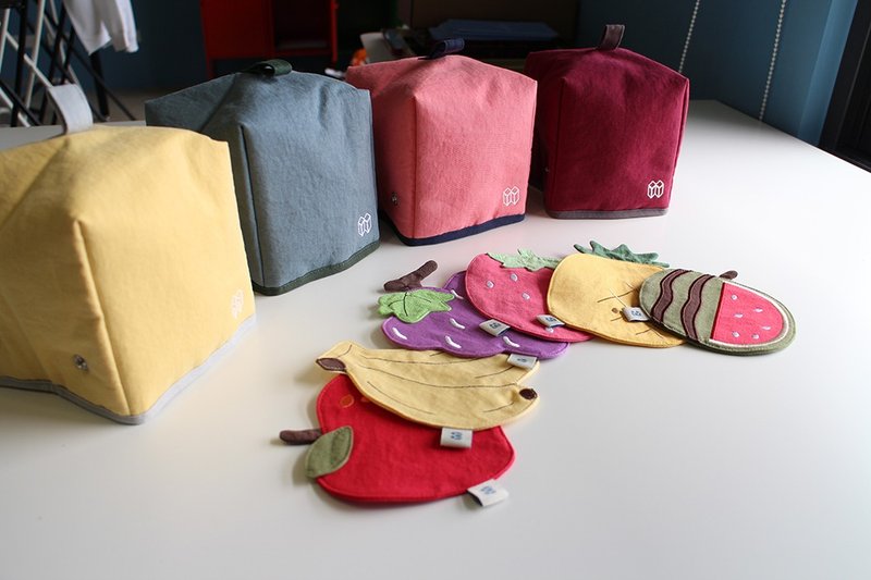 【福袋】-缤纷水果 欢乐午茶组 - 杯垫 - 棉．麻 多色