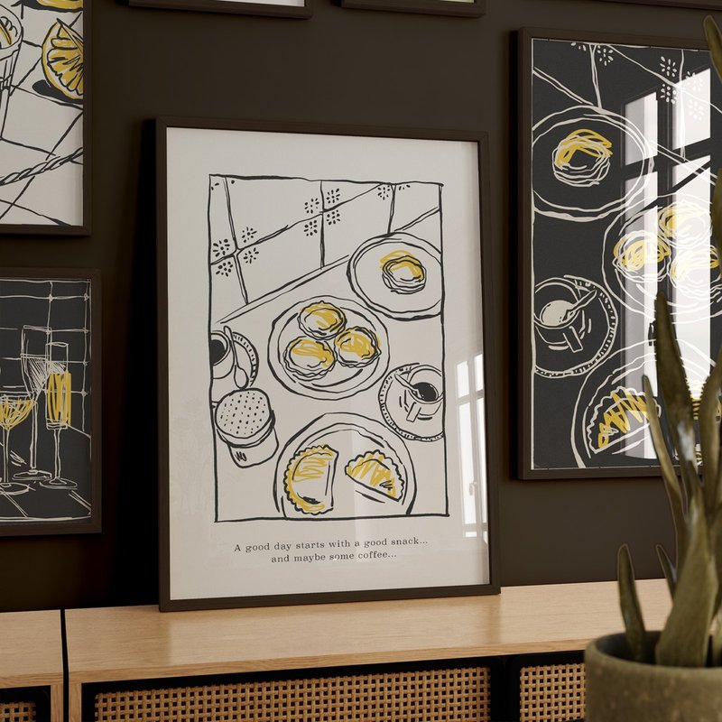 Coffee Lover No.2 - 咖啡点心挂画 居家布置 餐厅挂画 - 电子手绘真人画像/绘画/插画 - 其他材质 