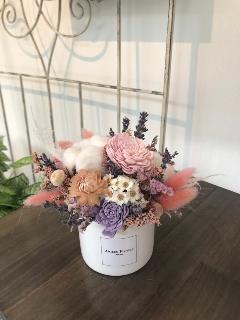 香氛普罗旺斯薰衣草盆花 情人节礼物 - 干燥花/捧花 - 植物．花 粉红色