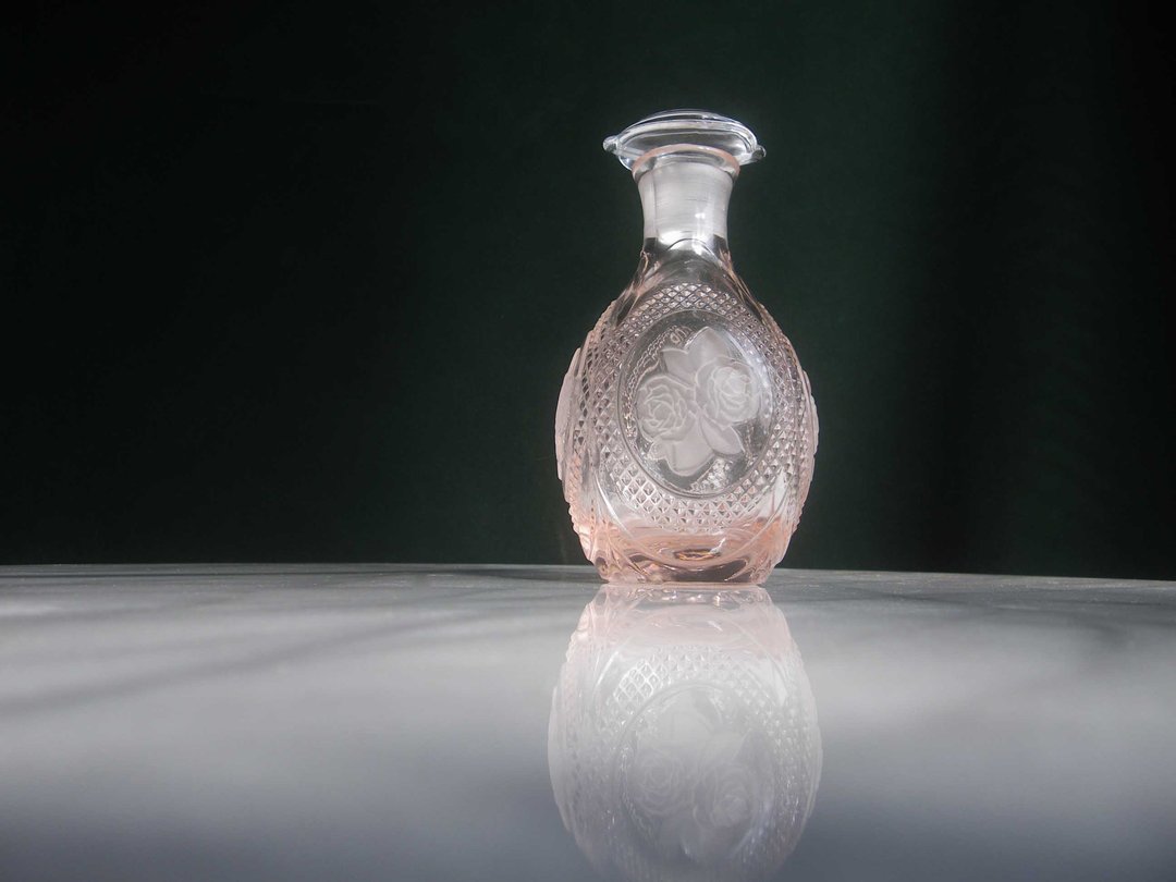 【老时光 OLD-TIME】早期二手日本粉色玻璃香料罐 - 收纳用品 - 其他材质 多色