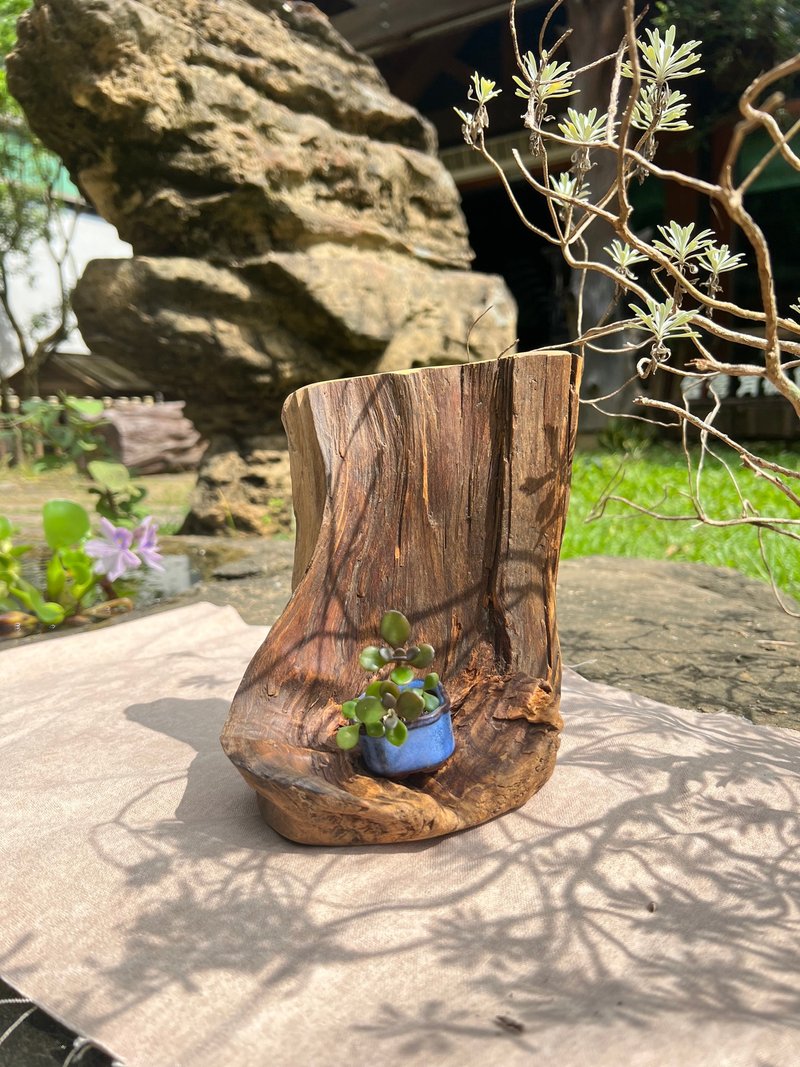 台湾肖楠/植艺/腊烛/置物台 - 摆饰 - 木头 咖啡色