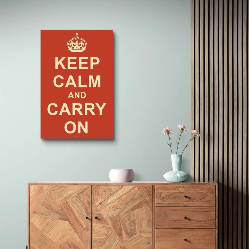keep calm and carry on 艺术微喷无框画 - 海报/装饰画/版画 - 聚酯纤维 
