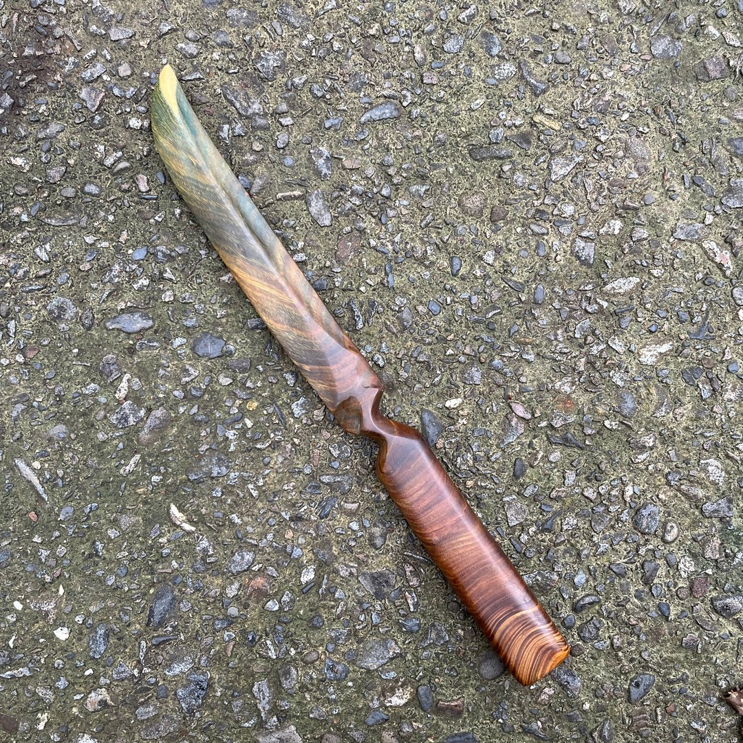 我贩剑　妖刀　掣光　绿檀收藏艺品　匕首木刀小刀　魔剑纸镇 - 摆饰 - 木头 绿色