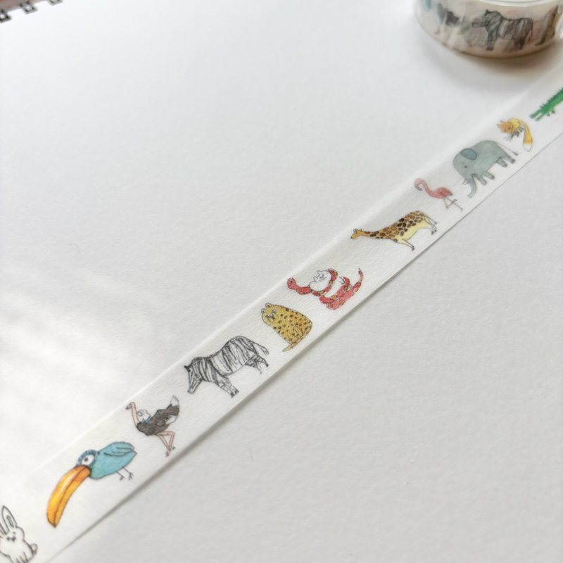 海 / muu 章 15mm × 7m 和纸胶带 - 纸胶带 - 纸 