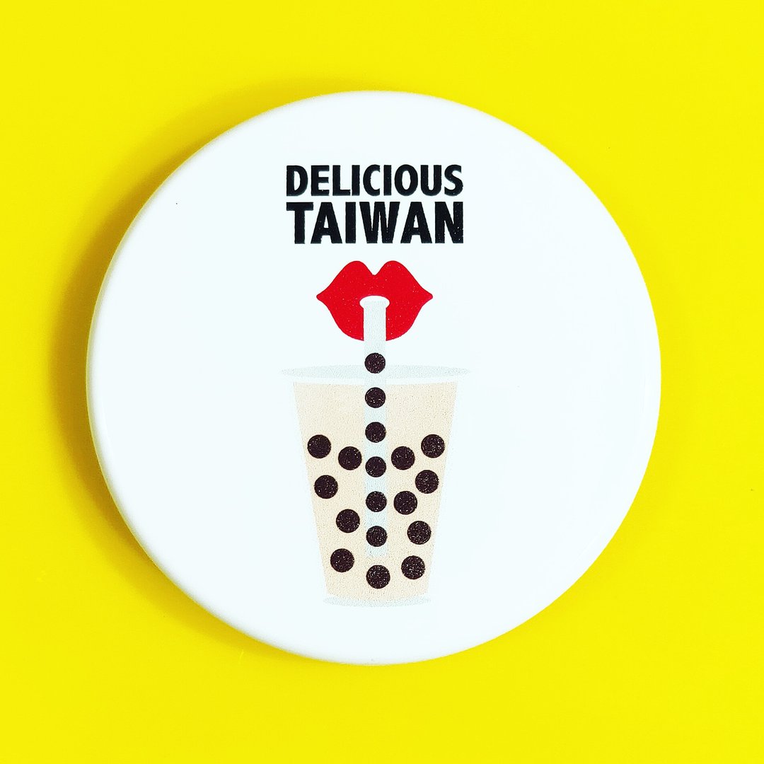 台湾 珍奶 镜子 化妆包 化妆品 圆镜子 梳子 珍珠奶茶  浏海 - 彩妆刷具/镜子/梳子 - 塑料 白色