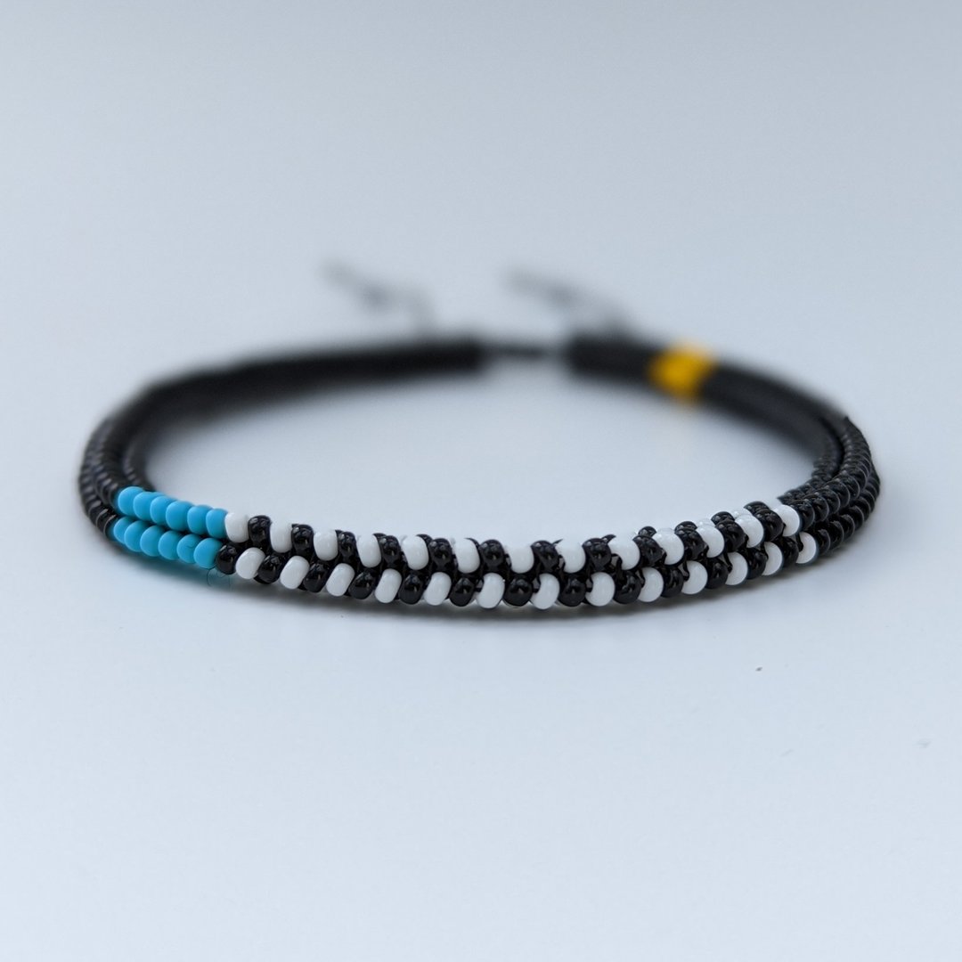 Men bracelet, handmade Bohemian beaded bracelet for men, unisex design - 手链/手环 - 玻璃 多色