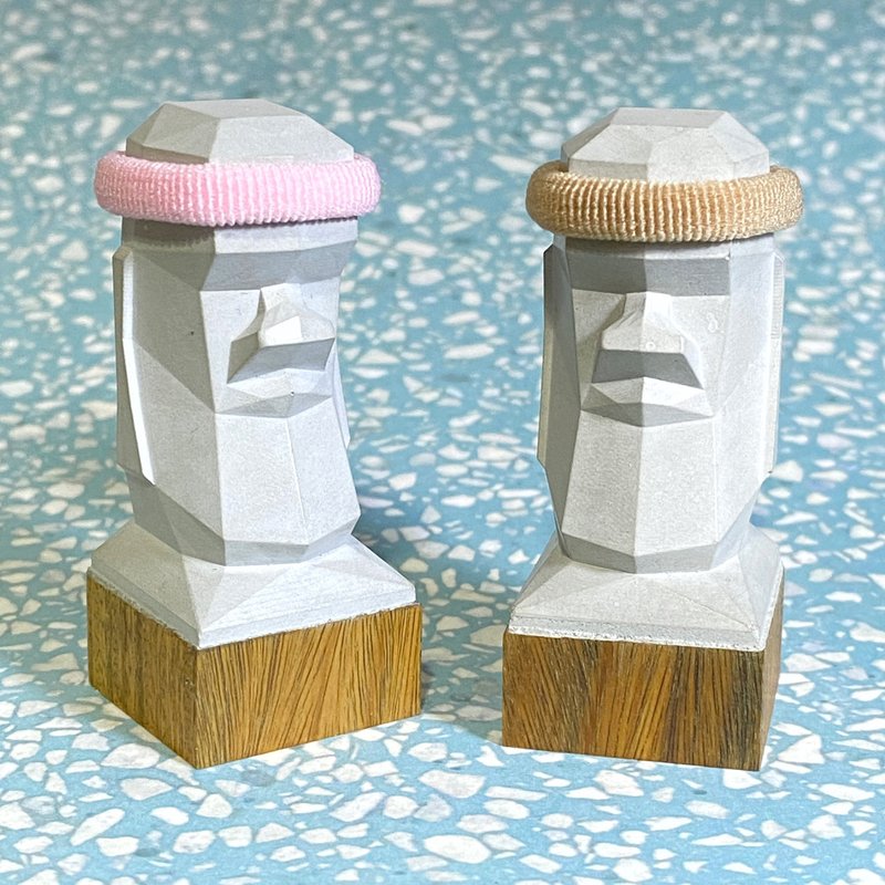 御守摩艾Moai 8分手工清水模印章绿檀木公司章藏书章闲章姓名章 - 印章/印台 - 水泥 灰色