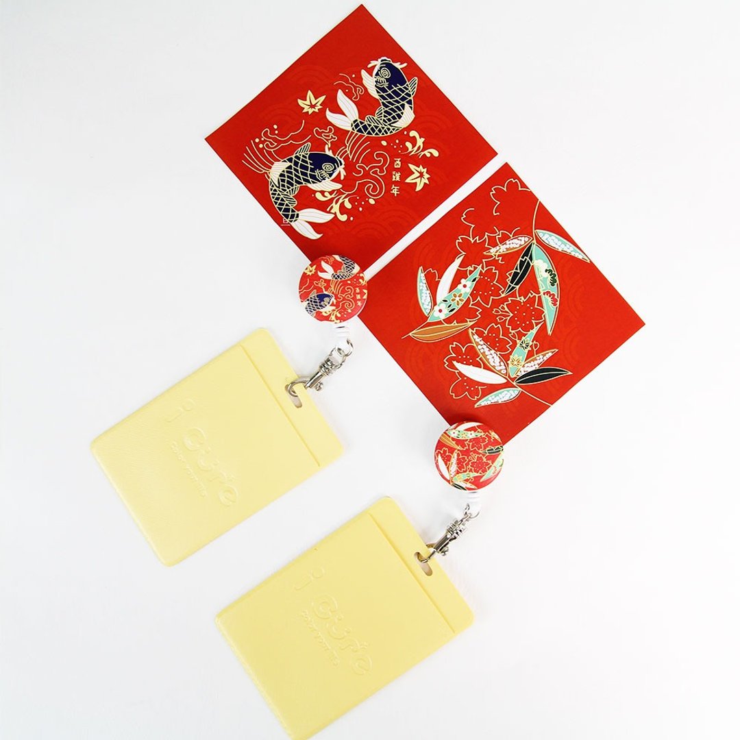 i 好夹伸缩证件票卡夹 新年系列-节节高升&年年有鱼 - 证件套/卡套 - 纸 红色