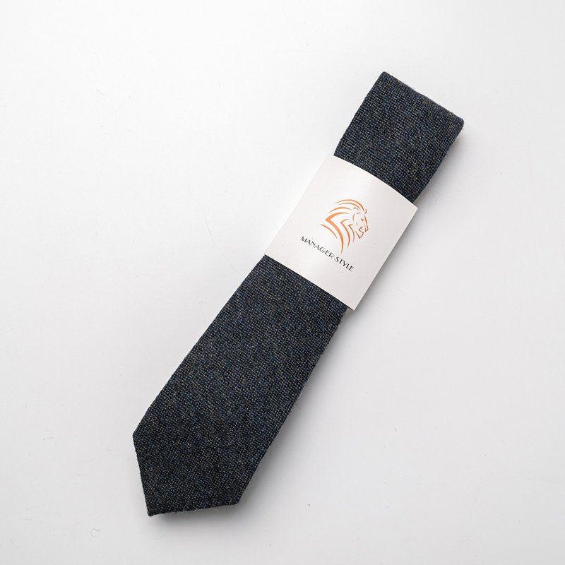 W1121-16 - 领带/领带夹 - 羊毛 蓝色