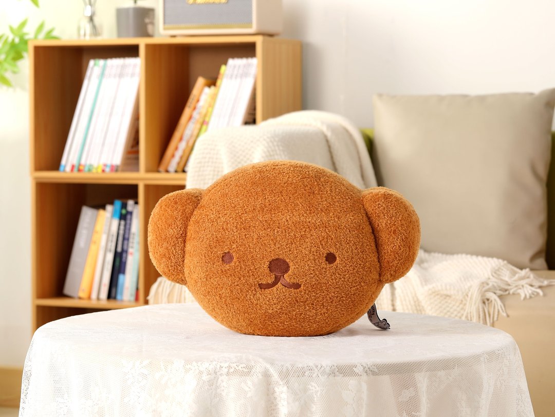 VIPO X Miffy boris 大头抱枕 38cm - 枕头/抱枕 - 棉 咖啡色
