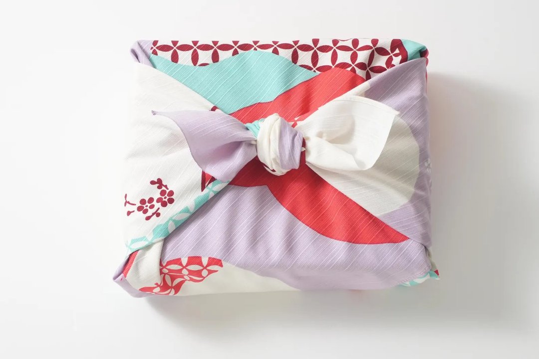 【预购】京都mashu手工制风吕敷 – 梅道长 / 二巾 日本制 纯棉 - 丝巾 - 棉．麻 粉红色