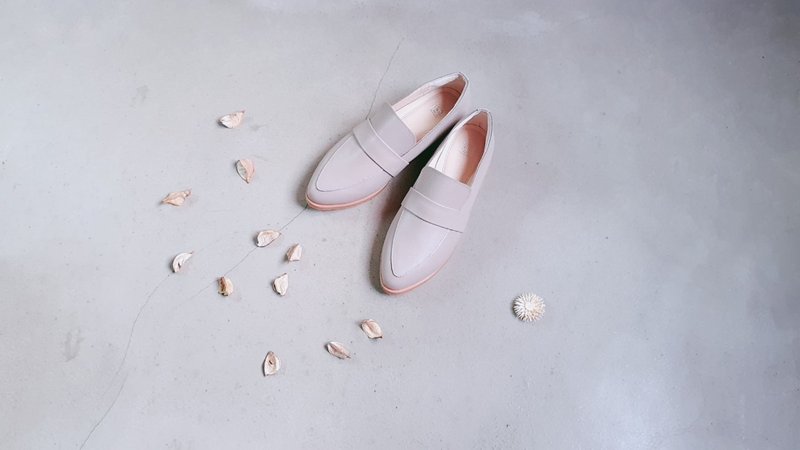 【威尼斯】全真皮小牛皮乐福鞋_冰川灰 | 手工订制 | MIT大尺码 - 女款牛津鞋/乐福鞋 - 真皮 