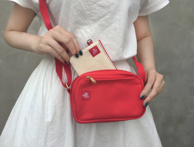 帆布轻巧手工小物包 (肩背包) - 侧背包/斜挎包 - 棉．麻 多色