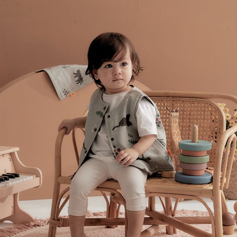 【弥月礼盒】走走背心礼盒组-mama juice-sangria - 满月礼盒 - 棉．麻 灰色