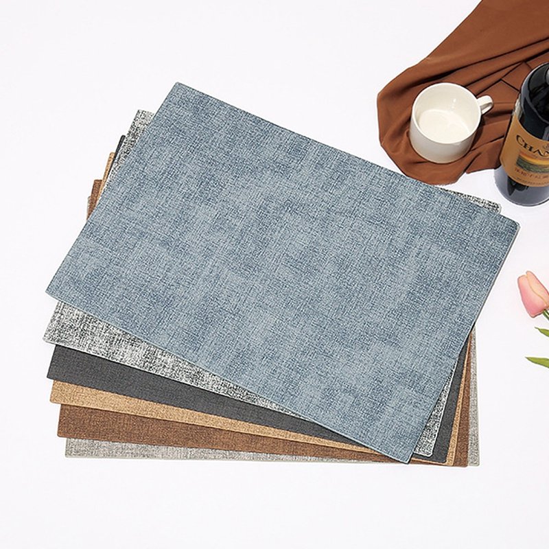 防水隔热餐垫 布纹 工业风 仿皮革 西餐垫 防滑垫 隔热垫 - 餐垫/桌巾 - 其他材质 多色