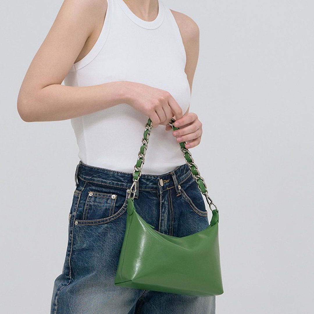 Bag to Basics 韩国制 鏈條迷你包包 Chain Mini Shoulder BAG - 侧背包/斜挎包 - 环保材料 
