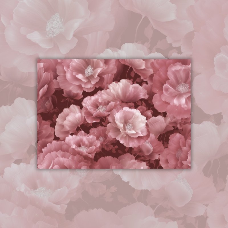 A4.花蓝色描图纸 - 卡片/明信片 - 纸 