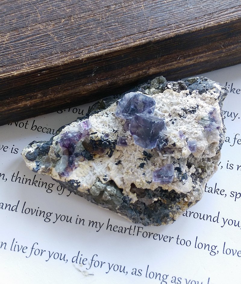 Fluorite  内蒙产地  幻影萤石 水晶共生 天然矿石 原矿 - 摆饰 - 其他材质 