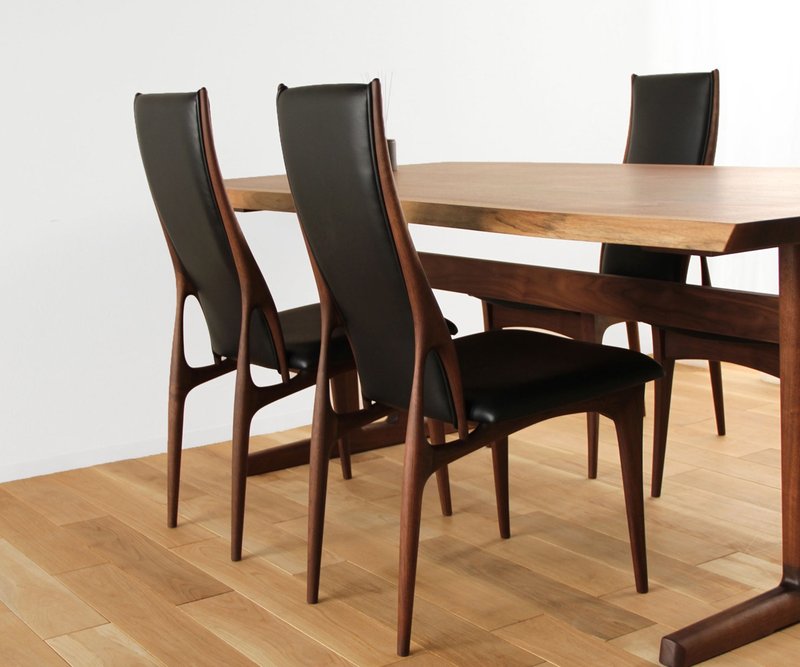 旭川家具 匠工艺 CREER 高背餐椅 - 椅子/沙发 - 木头 咖啡色