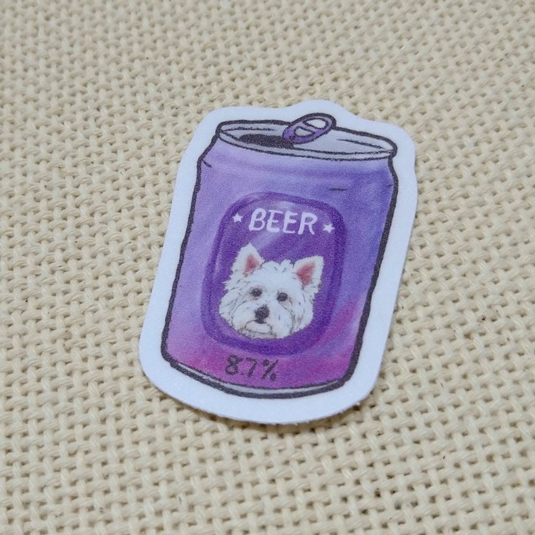 西高地白梗啤酒-防水车贴-行李箱贴纸_防水贴纸 - 贴纸 - 防水材质 
