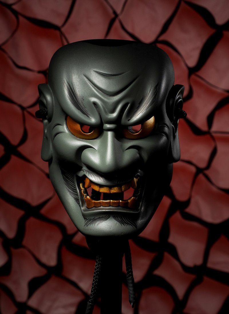 Shikami 日本传统石膏能剧面具系列手工剧场歌舞伎 - 墙贴/壁贴 - 其他材质 