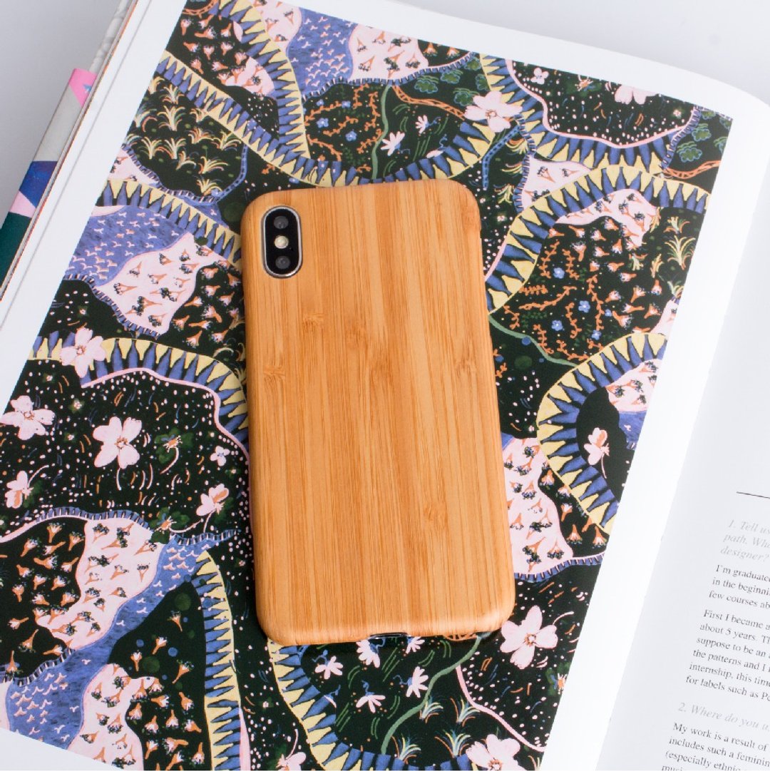 【纯木手机壳】iPhone X -碳化楠竹 - 手机壳/手机套 - 竹 橘色
