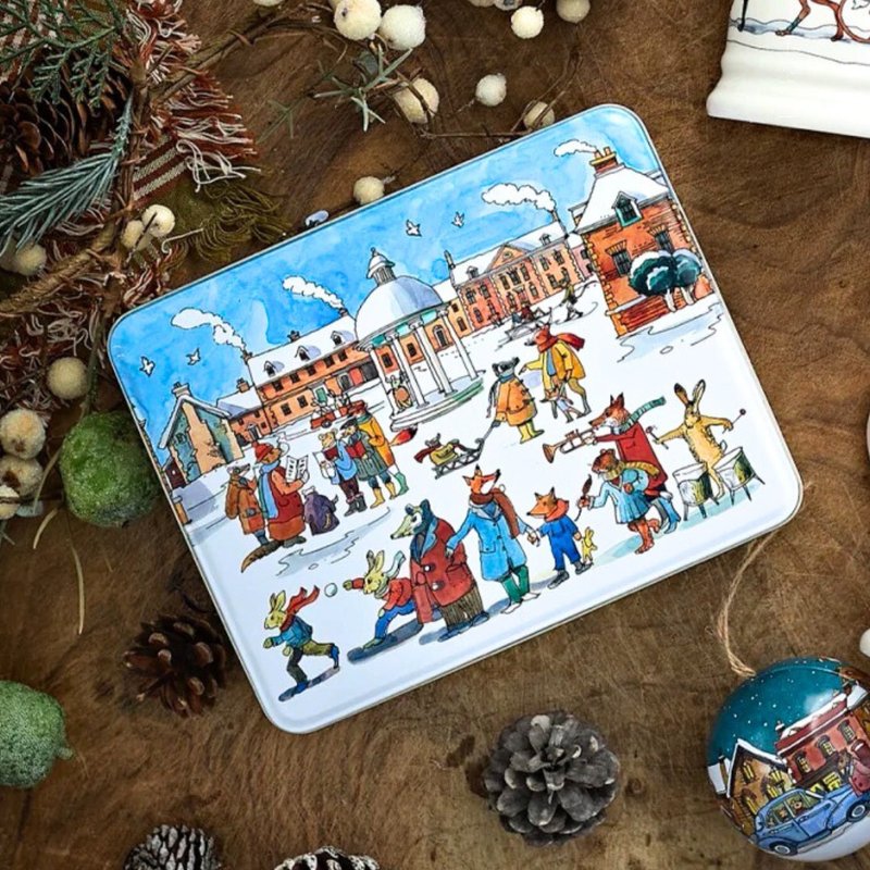 圣诞冬之景长方糖果礼盒【英国糖迷你包4包入】 - 零食/点心 - 其他材质 蓝色