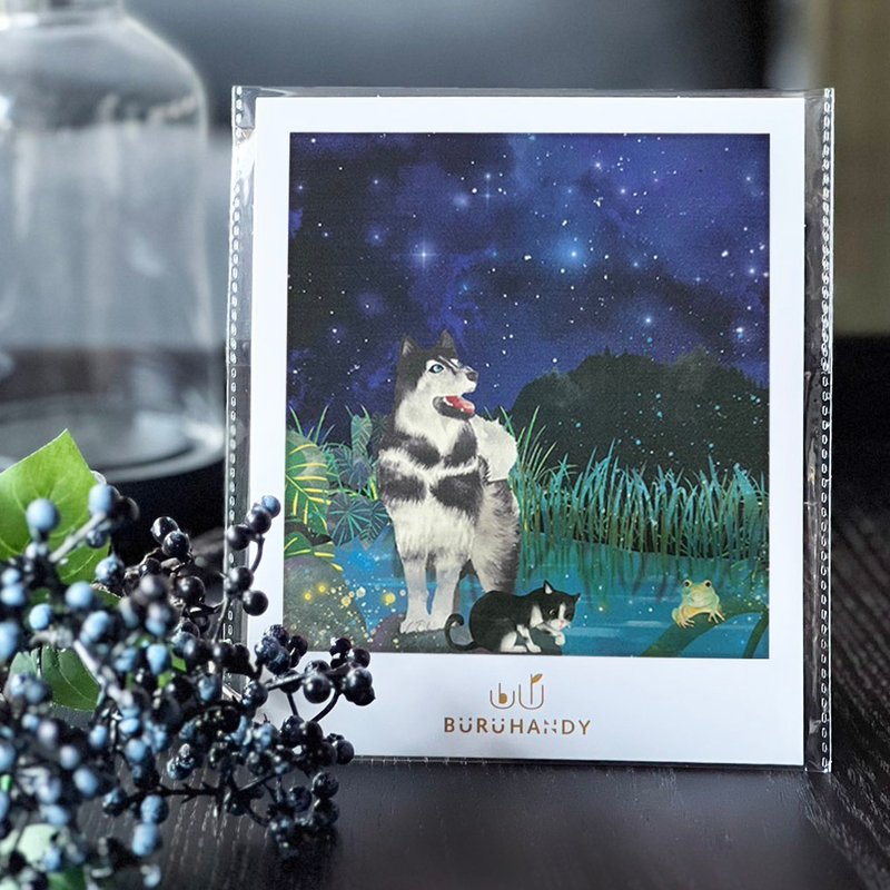 擦拭布/拭镜布/眼镜布/超细纤维/插画/和你一起赏星空 - 眼镜盒/眼镜布 - 聚酯纤维 