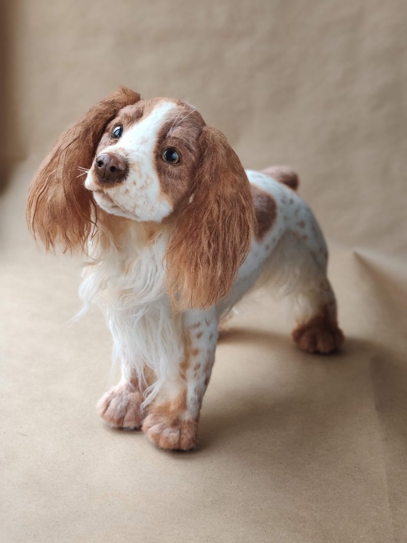 Realistic plush toy spaniel - 玩偶/公仔 - 其他材质 咖啡色