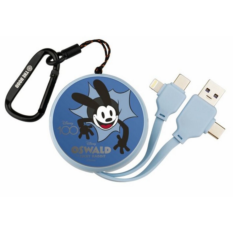 迪士尼100周年奥斯华PD快充多合一伸缩镜面充电线 便携可伸缩式 - 充电宝/传输线 - 其他材质 白色