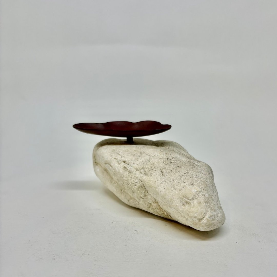 香道/薰香座~云起石(C款小)绯铜单品~搭配石头,手作的诗~玩味生活 - 香薰/精油/线香 - 铜/黄铜 