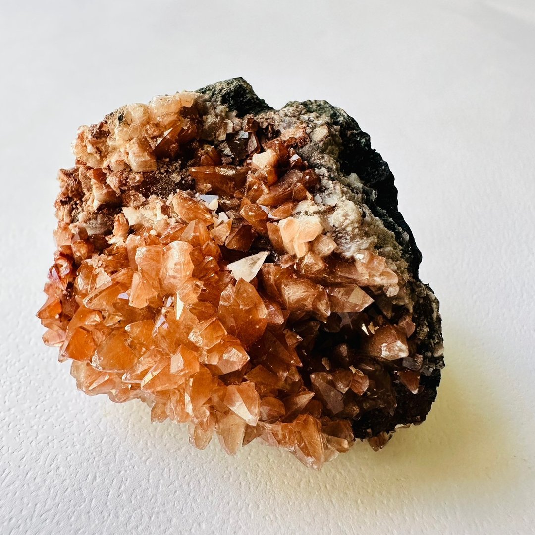 大冶羽毛方解石 牛15 原矿水晶矿标宝石 吸引力法则 显化脉轮高频 - 摆饰 - 其他材质 红色