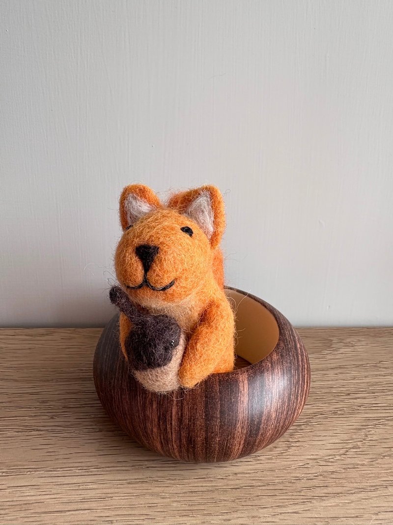 毛绒绒乐园 — 寻宝小松鼠 • 羊毛毡手指偶 - 玩偶/公仔 - 羊毛 