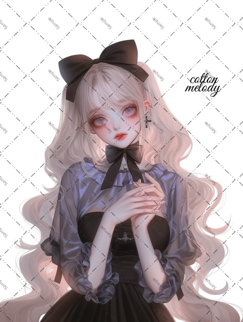 original sticker no.1984 人物贴纸 原创贴纸 原创人物贴纸 装饰贴纸 cotton melody - 贴纸 - 纸 