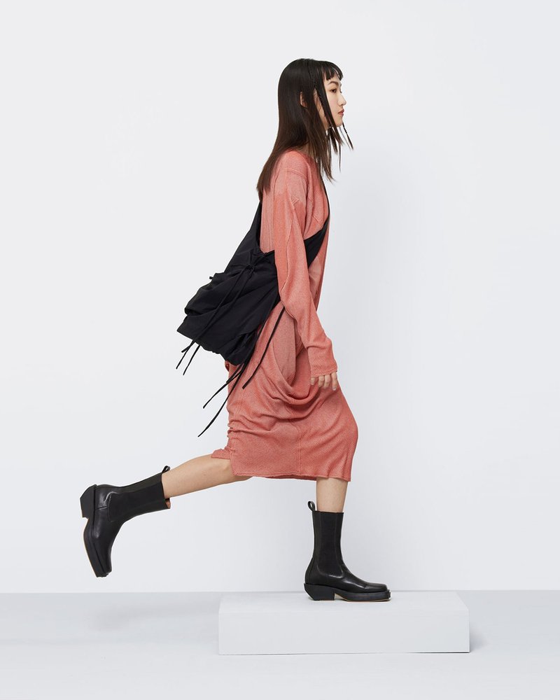 tan tan / Pair Bag - 黑 - 侧背包/斜挎包 - 尼龙 黑色
