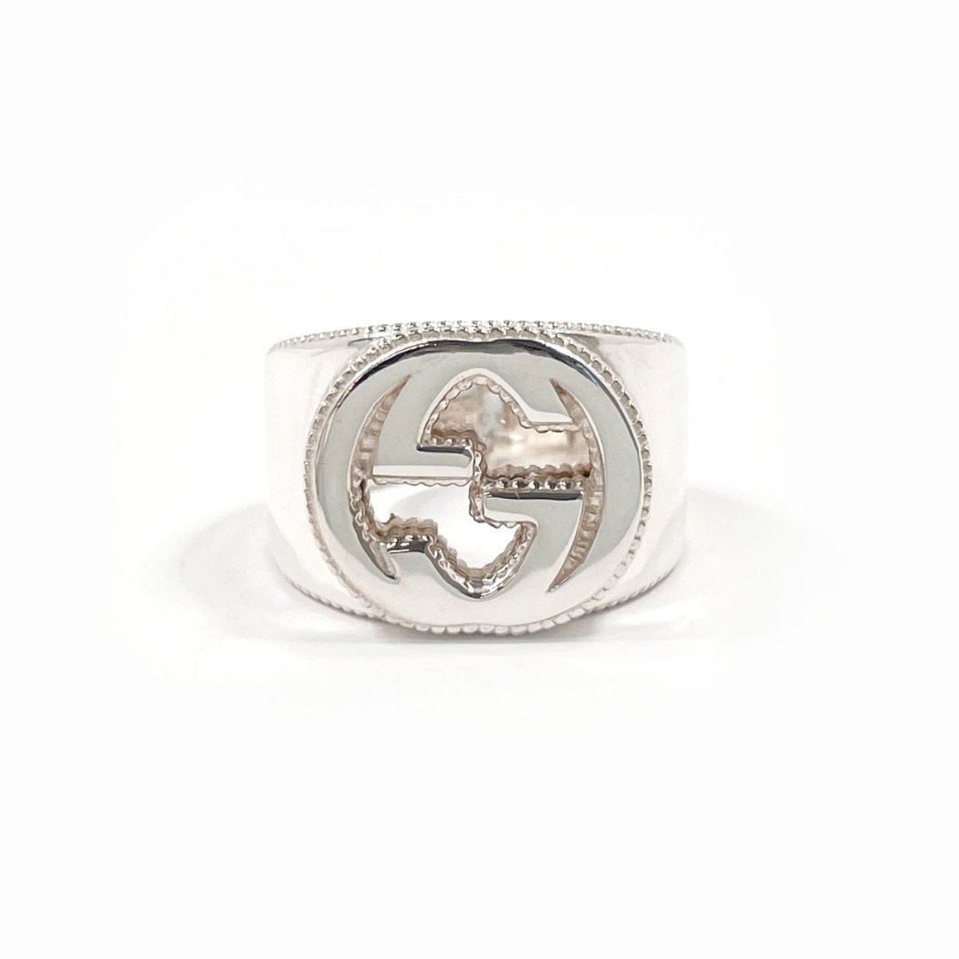 【日本直送 二手美品】15号  グッチ GUCCI 戒指 Interlocking G 银 925 饰品 珠宝 抛光处理 - 戒指 - 纯银 银色