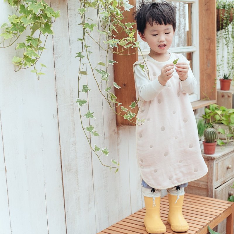 【四季】MARURU 五层纱防踢被 婴儿粉 (S/M) 肩扣式 - 婴儿床上用品 - 棉．麻 粉红色