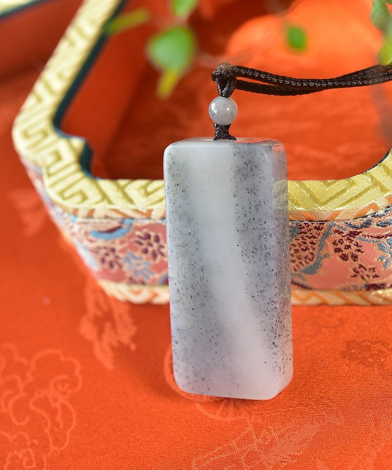 秒杀价 天然和田玉青花无事牌吊坠    寓意吉祥如意 - 吊饰 - 玉石 