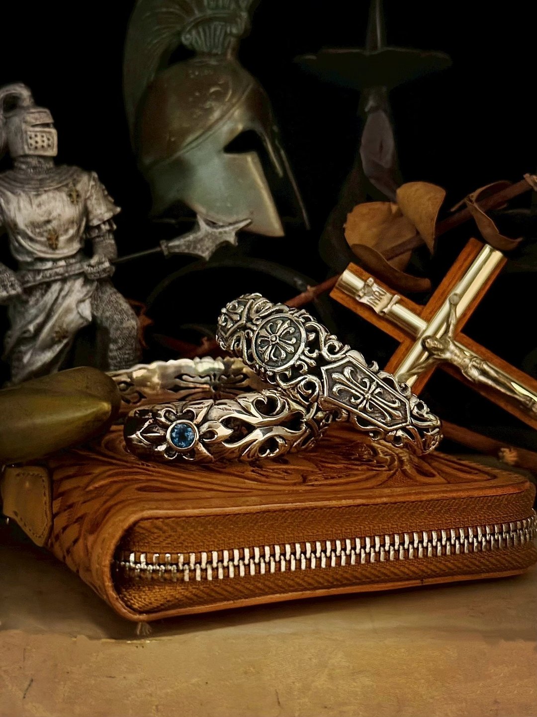 【巴洛克系列】巴洛克大花 Baroque Silver/925/纯银/手环 - 手链/手环 - 纯银 银色
