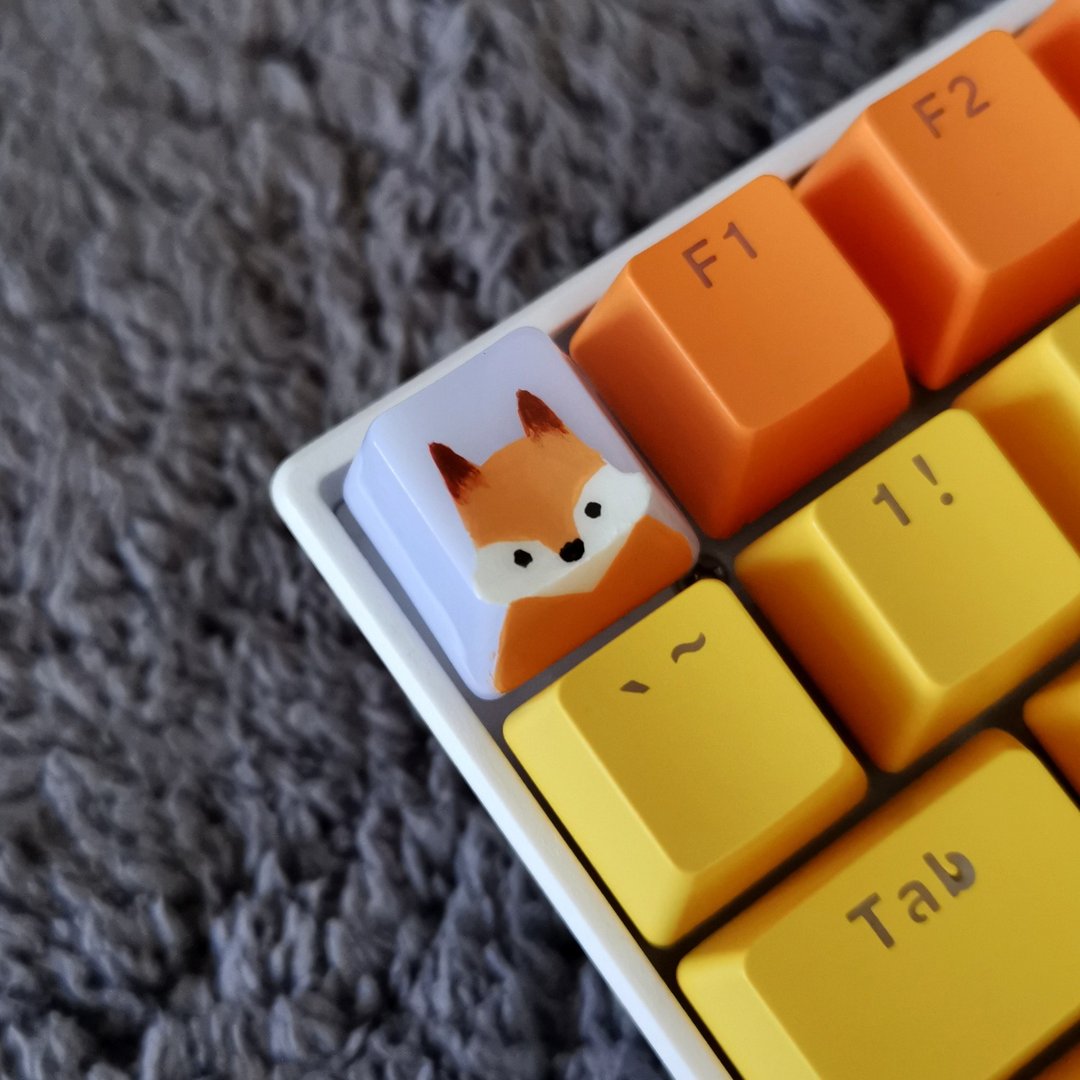 OEM keycap little red fox - 电脑配件 - 塑料 橘色