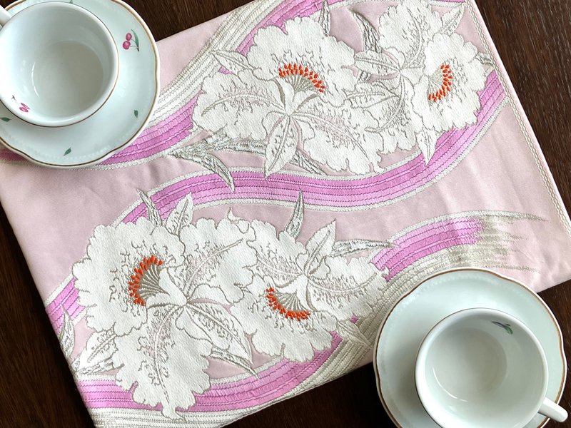 和服带餐垫 PM019 - 餐垫/桌巾 - 丝．绢 粉红色