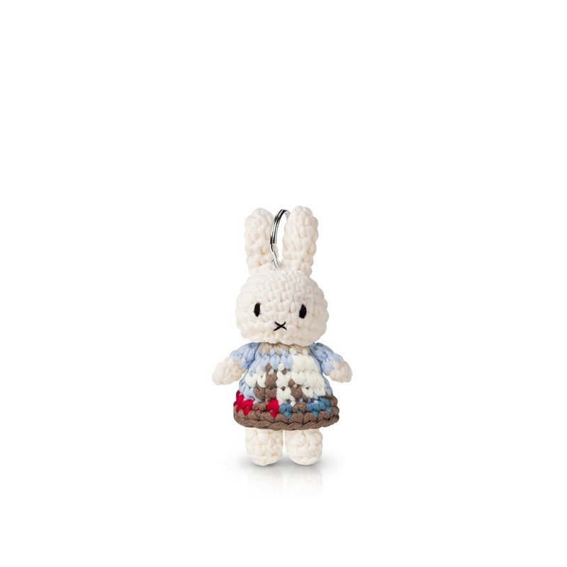 荷兰 Just Dutch | Miffy 米飞 手工编织 台夫特系列 钥匙圈 吊饰 - 玩偶/公仔 - 棉．麻 多色