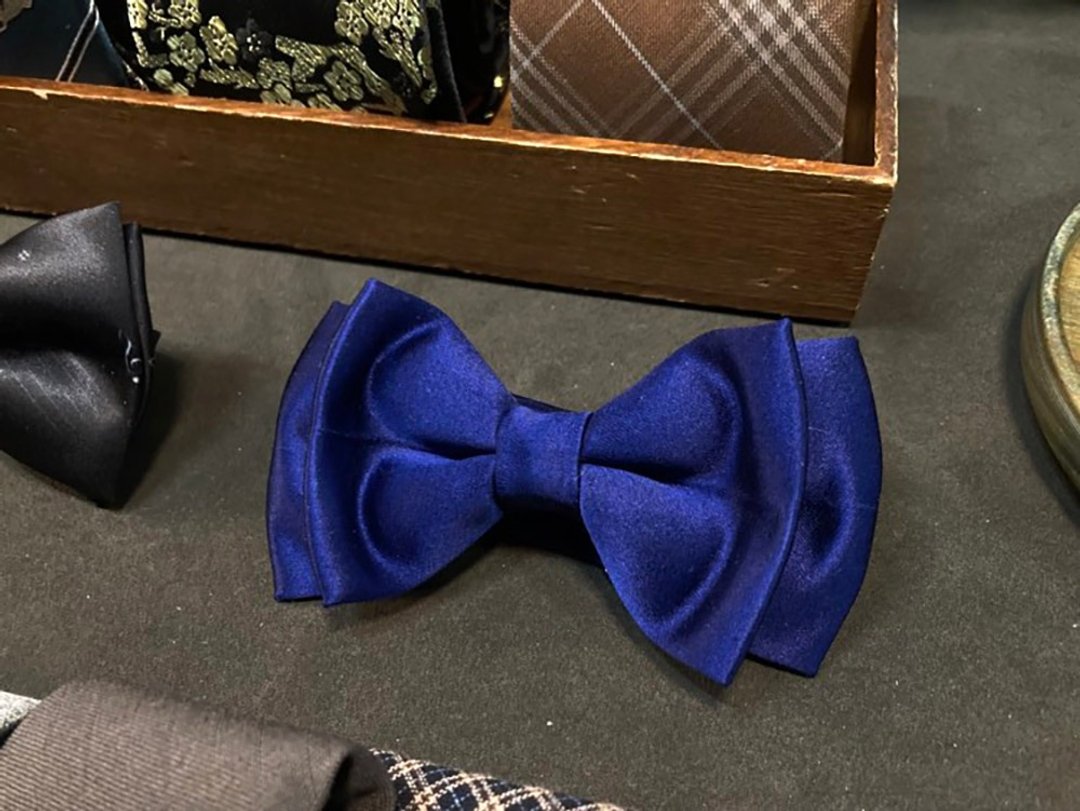 蚕丝蓝 基本款 Bow Ties - 领结/领巾 - 丝．绢 蓝色