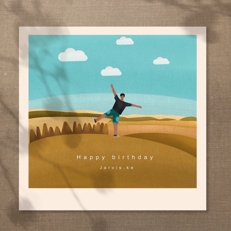 INS扁平画风定制 似颜绘插画 附赠电子档跟手机壁纸 - 其他 - 其他材质 白色