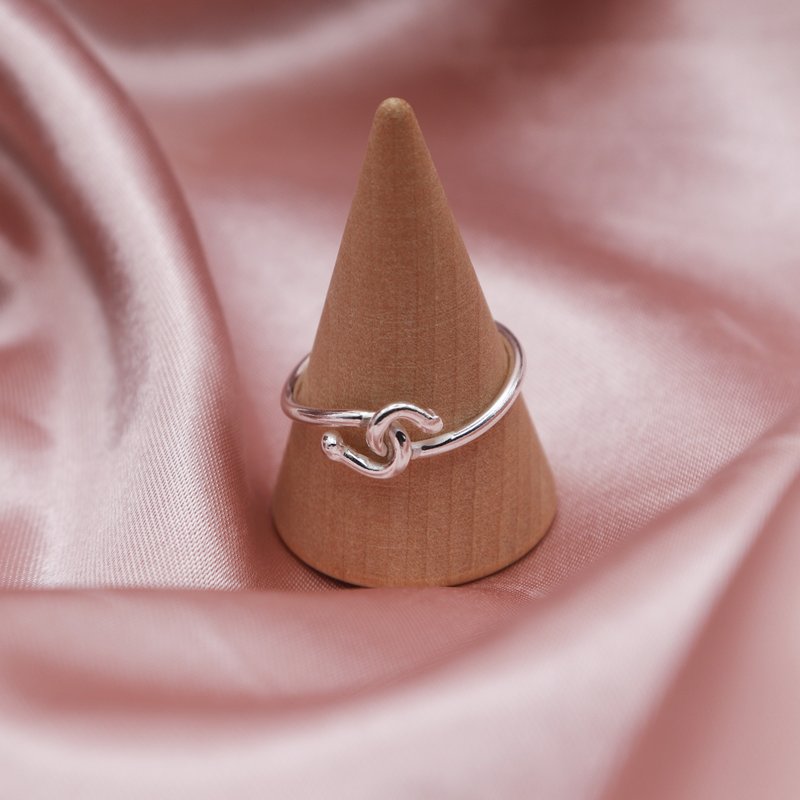 艺点素戒-打勾勾 - 戒指 - 纯银 银色